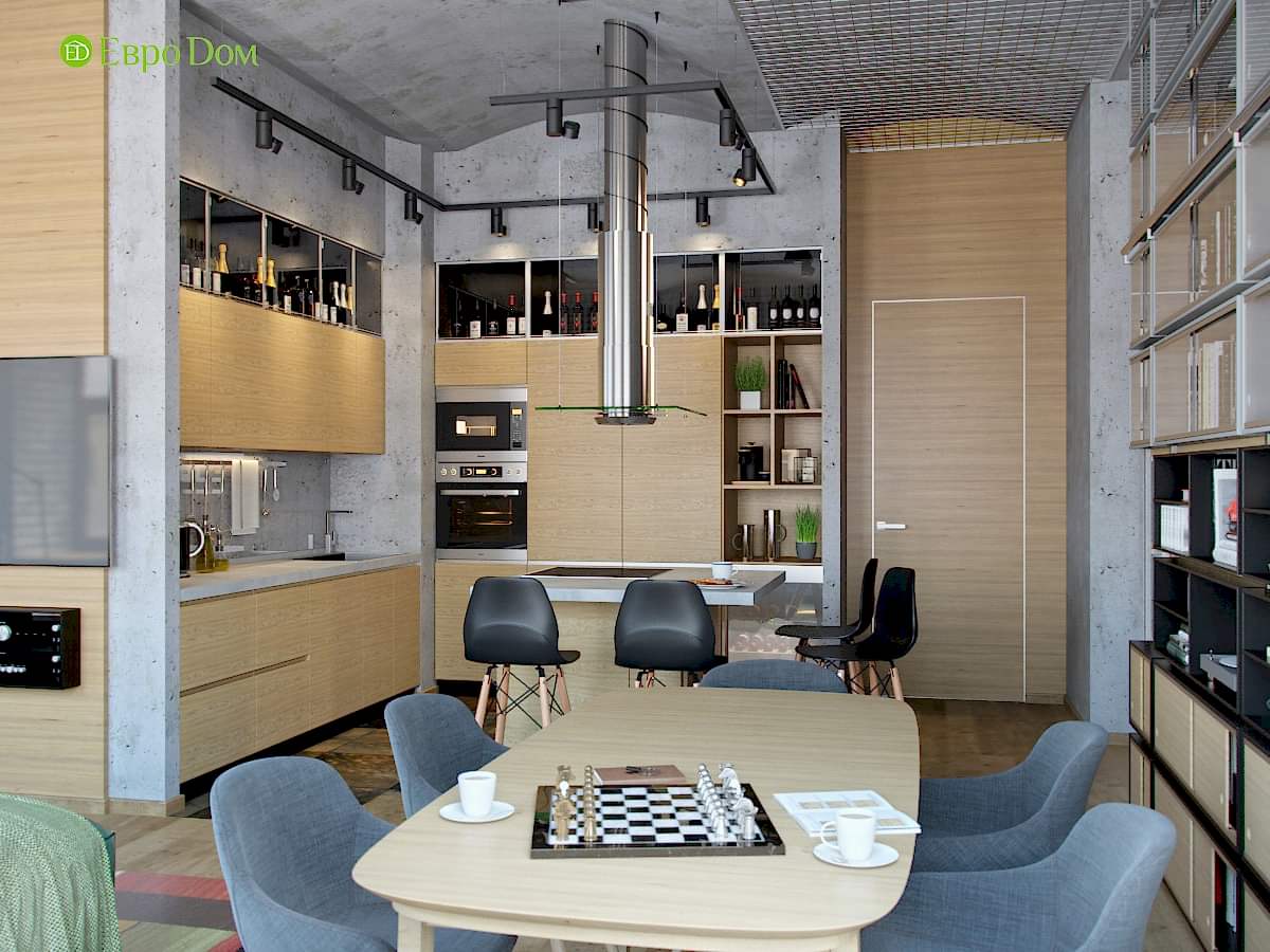 Дизайн 4-комнатной квартиры в стиле лофт. Фото 02