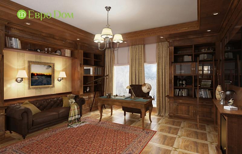 Дизайн интерьера коттеджа 393 кв. м в английском стиле. Фото 09