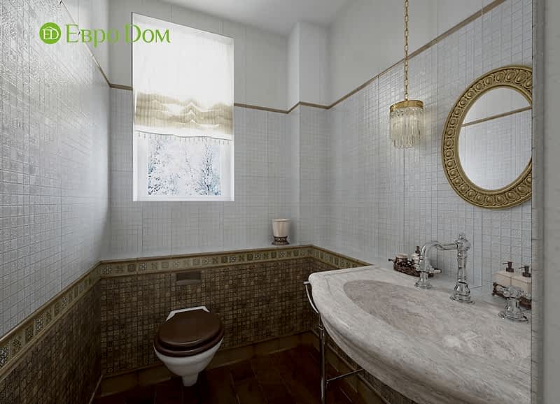 Дизайн интерьера коттеджа 393 кв. м в английском стиле. Фото 015