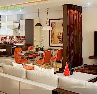 Дизайн интерьера коттеджа 210 кв. м в современном стиле. Фото проекта