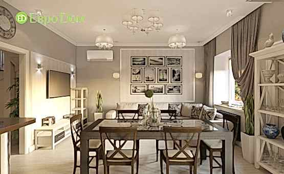 Дизайн интерьера коттеджа 246 кв.м. по адресу МО, Солнечногорский р-н, пос. Кутузовское, вблизи д. Благовещенка. Фото 2