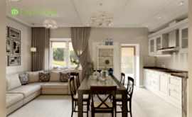 Дизайн интерьера коттеджа 246 кв.м. по адресу МО, Солнечногорский р-н, пос. Кутузовское, вблизи д. Благовещенка. Фото 3