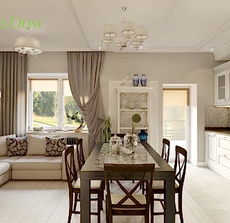 Дизайн интерьера коттеджа 246 кв. м в стиле контемпорари. Фото проекта