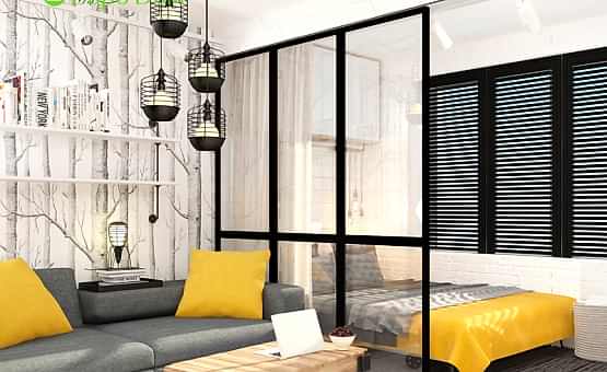 Дизайн интерьера 1-комнатной квартиры