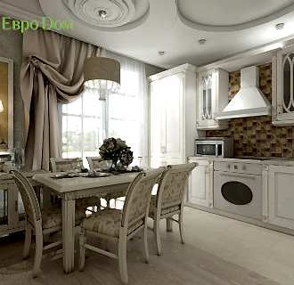 Дизайн трехкомнатной квартиры 75 кв. м в стиле неоклассика. Фото проекта