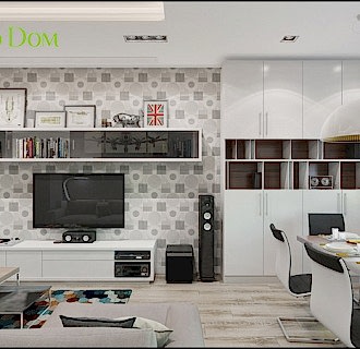 Дизайн трехкомнатной квартиры 116 кв. м в стиле контемпорари. Фото проекта