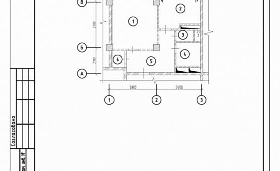 Перепланировка 1-комнатной квартиры 50 кв.м. по адресу г. Алматы, ул. Удальцова, д.3, к.14. Фото 2