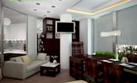 Дизайн интерьера квартиры-студии 47 кв.м. по адресу г. Алматы, Ленинский проспект, д. 111. Фото 3