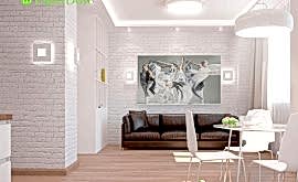 Дизайн интерьера квартиры-студии 47 кв.м. по адресу г. Алматы, бульвар Маршала Рокоссовского вл.5-8 ЖК «Богородское». Фото 1