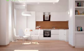 Дизайн интерьера квартиры-студии 47 кв.м. по адресу г. Алматы, бульвар Маршала Рокоссовского вл.5-8 ЖК «Богородское». Фото 2