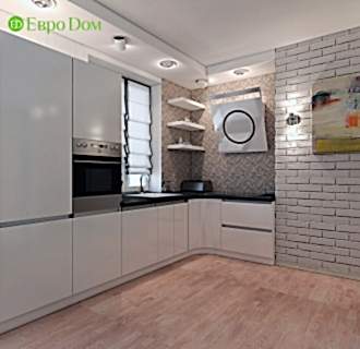 Дизайн двухкомнатной квартиры 52 кв. м в стиле лофт. Фото проекта