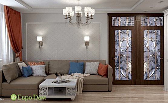 Дизайн интерьера четырехкомнатной квартиры 74 кв.м. по адресу Алматы, Свободный проспект, д. 11, корп. 5. Фото 1