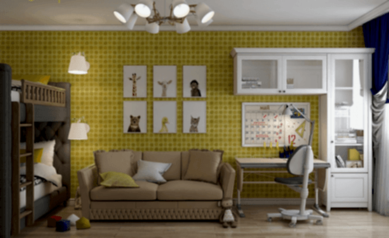 Дизайн интерьера четырехкомнатной квартиры 74 кв.м. по адресу Алматы, Свободный проспект, д. 11, корп. 5. Фото 4