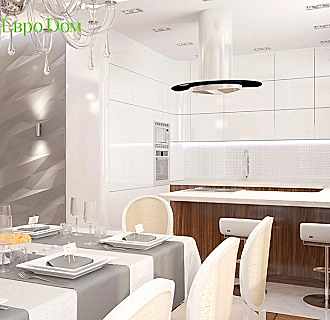 Дизайн четырехкомнатной квартиры 192 кв. м в стиле классицизм. Фото проекта