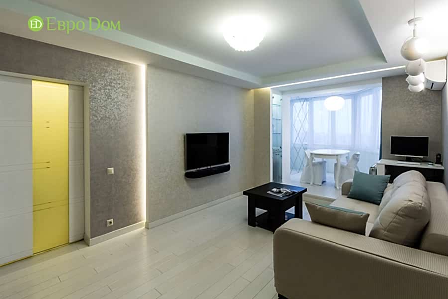 Дизайн двухкомнатной квартиры 77 кв. м в современном стиле. Фото 03