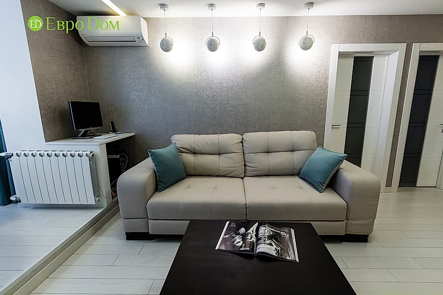 Дизайн двухкомнатной квартиры 77 кв. м в современном стиле. Фото 012