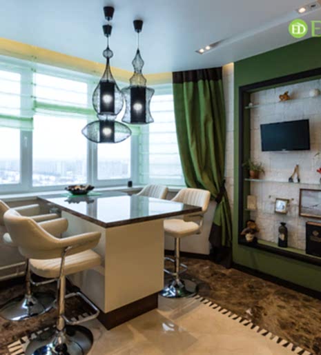 Ремонт двухкомнатной квартиры 77 кв. м в современном стиле. Фото проекта