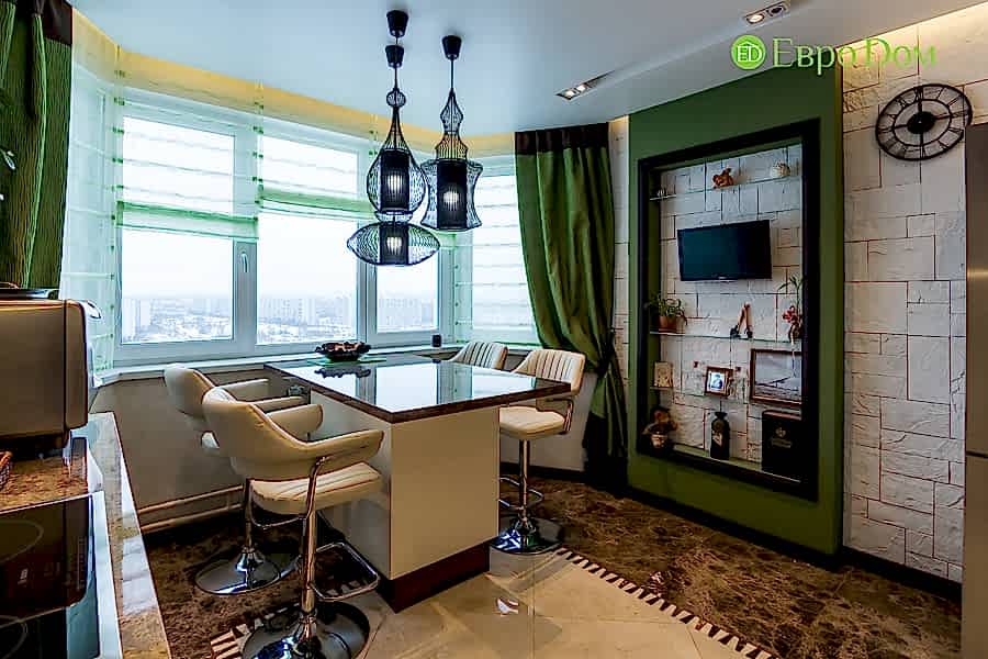 Дизайн двухкомнатной квартиры 77 кв. м в современном стиле. Фото 037