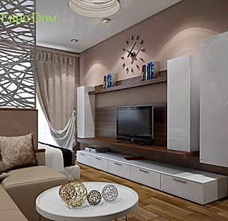 Дизайн двухкомнатной квартиры 66 кв. м в стиле контемпорари. Фото проекта