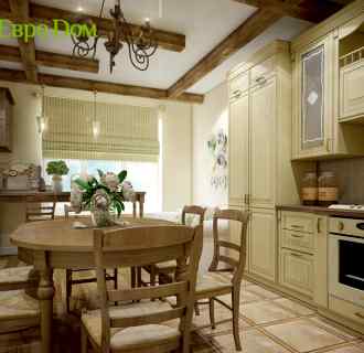 Дизайн двухкомнатной квартиры 94 кв. м в стиле прованс. Фото проекта