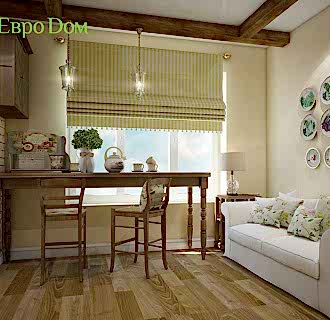 Дизайн двухкомнатной квартиры 94 кв. м в стиле прованс. Фото проекта