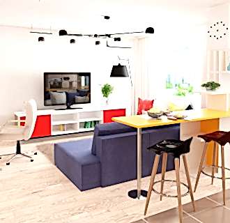 Дизайн двухкомнатной квартиры 63 кв. м в современном стиле. Фото проекта