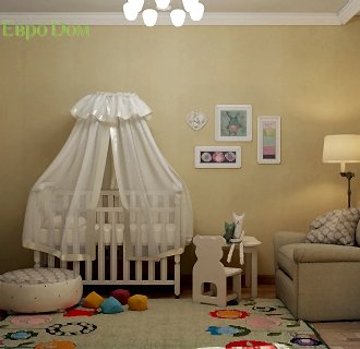 Дизайн двухкомнатной квартиры 61 кв. м в стиле прованс. Фото проекта