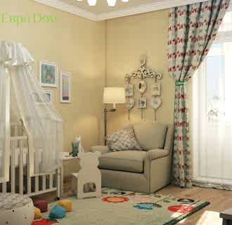 Дизайн двухкомнатной квартиры 61 кв. м в стиле прованс. Фото проекта