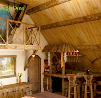 Дизайн интерьера коттеджа 434 кв. м в деревенском стиле. Фото проекта