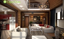 Дизайн интерьера деревянного дома 235 кв.м. по адресу МО, Дмитровский р-н, дер. Ваньково, КП «Васнецово». Фото 1