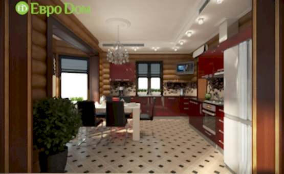 Дизайн интерьера деревянного дома 235 кв.м. по адресу МО, Дмитровский р-н, дер. Ваньково, КП «Васнецово». Фото 3