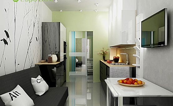 Дизайн интерьера квартиры-студии 43 кв.м. по адресу г. Химки, мкр.Фирсановка, ул.Речная, д. 2Б. Фото 2