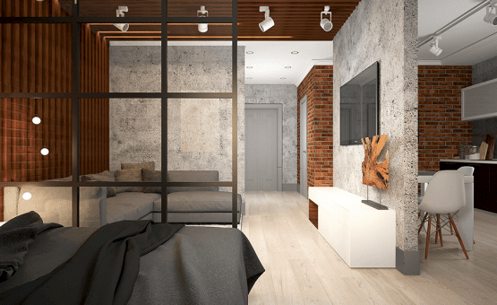 Дизайн интерьера 1-комнатной квартиры