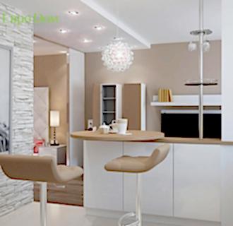 Дизайн однокомнатной квартиры 54 кв. м в современном стиле. Фото проекта