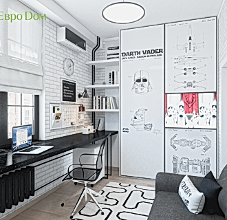 Дизайн трехкомнатной квартиры 65 кв. м в скандинавском стиле. Фото проекта