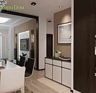 Дизайн трехкомнатной квартиры 87 кв. м в современном стиле. Фото проекта