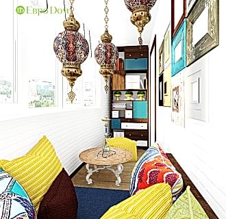 Дизайн трехкомнатной квартиры 107 кв. м в стиле фьюжн. Фото проекта