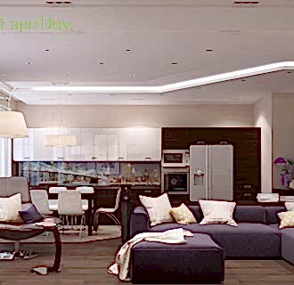 Дизайн трехкомнатной квартиры 107 кв. м в современном стиле. Фото проекта