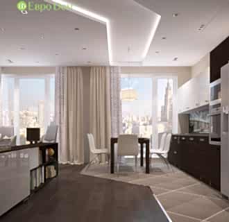 Дизайн трехкомнатной квартиры 107 кв. м в современном стиле. Фото проекта