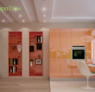 Дизайн двухкомнатной квартиры 87 кв. м в современном стиле. Фото проекта