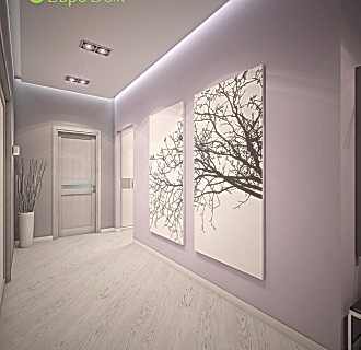 Дизайн трехкомнатной квартиры 93 кв. м в современном стиле. Фото проекта