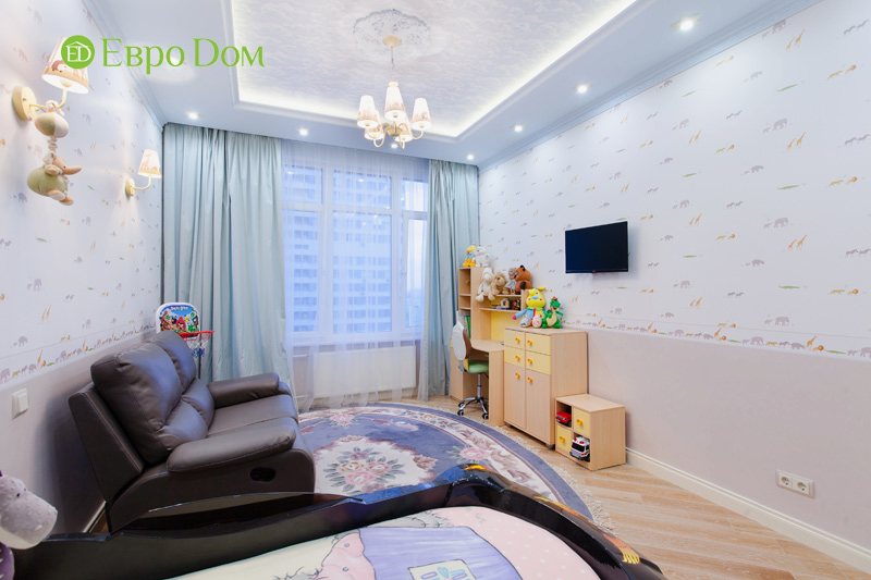 Ремонт трёхкомнатной квартиры. Интерьер в классическом стиле. Фото 013