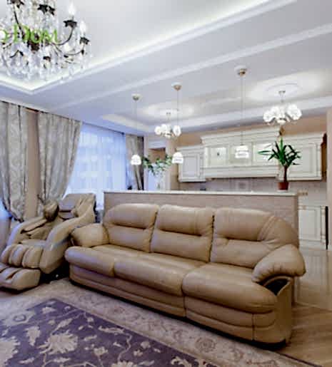 Ремонт трехкомнатной квартиры 130 кв. м в классическом стиле. Фото проекта