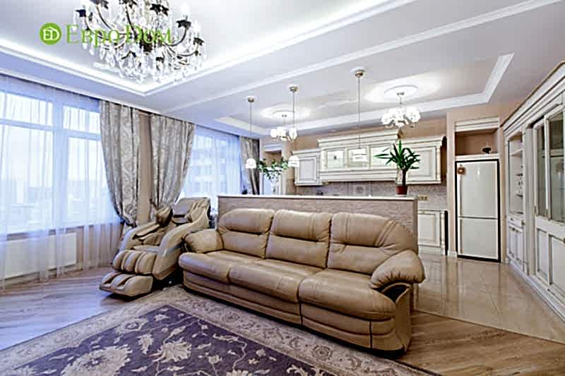 Ремонт трёхкомнатной квартиры. Интерьер в классическом стиле. Фото 019