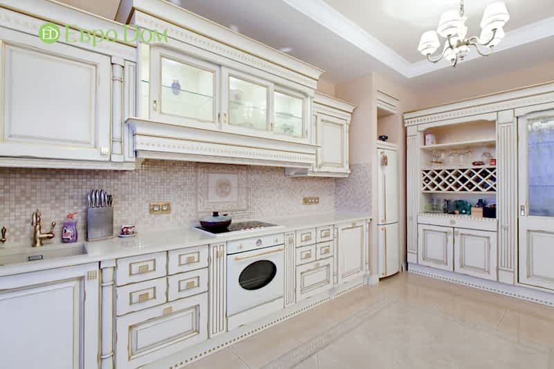 Ремонт трёхкомнатной квартиры. Интерьер в классическом стиле. Фото 021