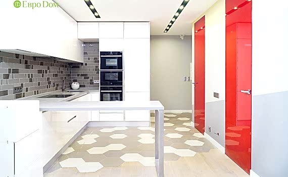 Ремонт однокомнатной квартиры 50 кв. м в современном стиле. Фото проекта