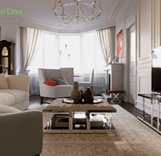 Ремонт трехкомнатной квартиры 135 кв. м в классическом стиле. Фото проекта