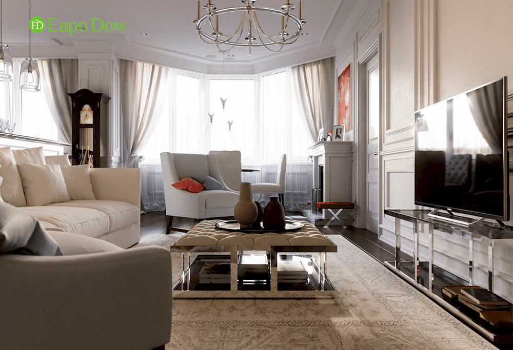 Ремонт 3-комнатной квартиры в классическом стиле. Фото 07