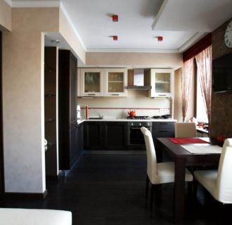 Ремонт трехкомнатной квартиры 42 кв. м в современном стиле. Фото проекта