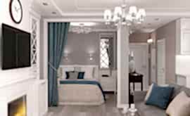 Дизайн интерьера 1-комнатной квартиры 44 кв.м. по адресу г. Звенигород, ул. Садовая, д. 6, ЖК «Заречье». Фото 4